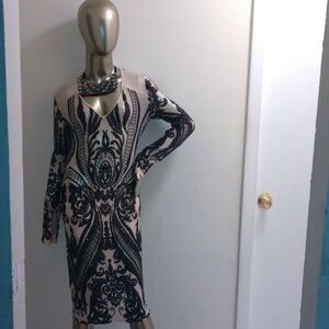 Fashion Nova see-through lace sequence dress